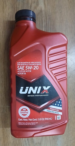 UNIX 5W-20 SEMI-SYNTHETIC QT