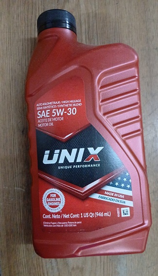 UNIX 5W-30 SEMI-SYNTHETIC QT