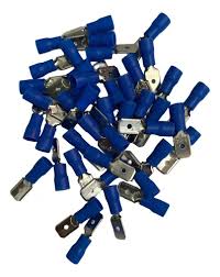 TERMINAL MACHO TIPO PLANO  1.25-250 AZUL