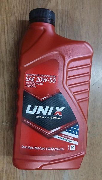 UNIX 20W-50 SEMI-SYNTHETIC QT