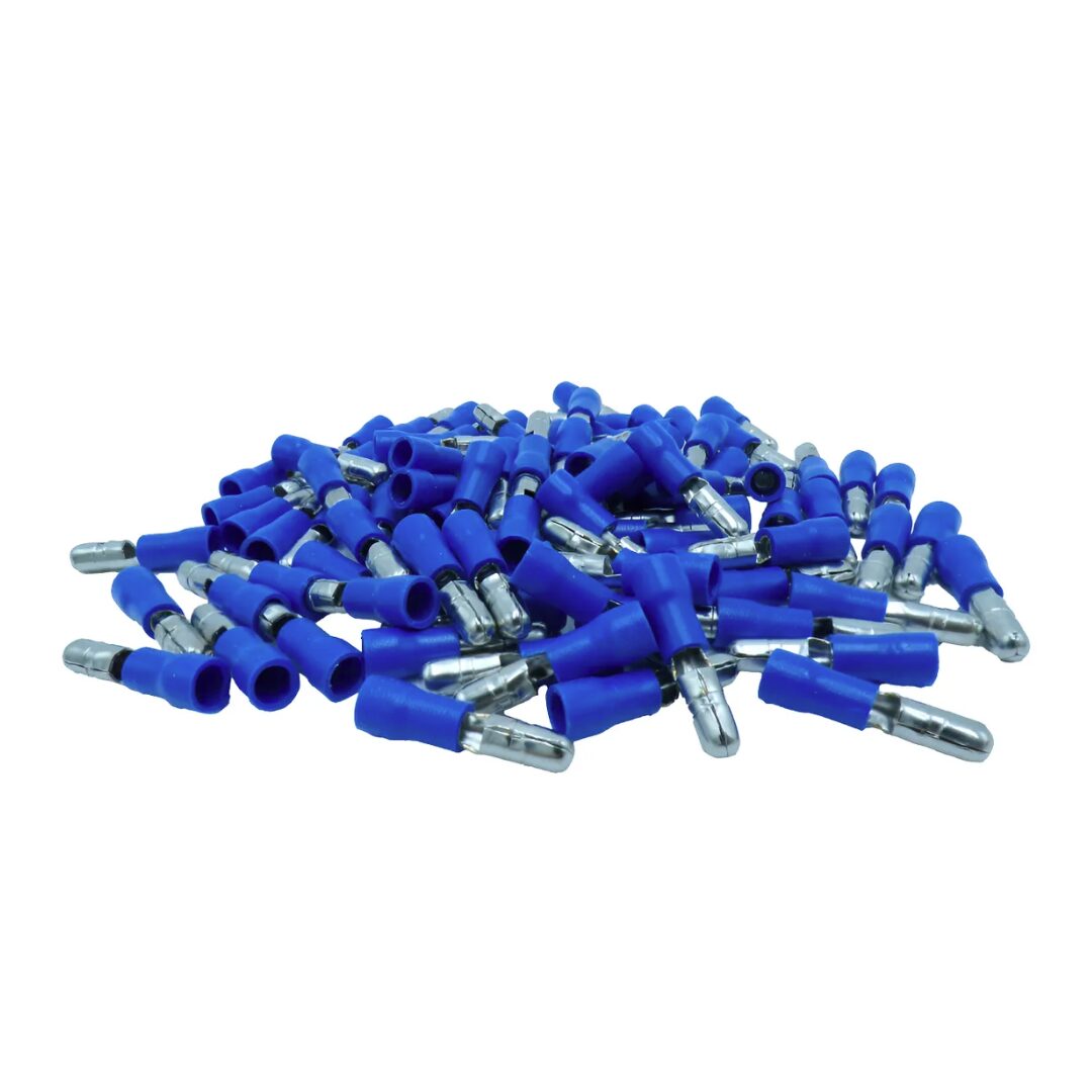 TERMINAL MACHO TIPO BALA AZUL 4mm TIPO MPD-2 (16-14 AWG)